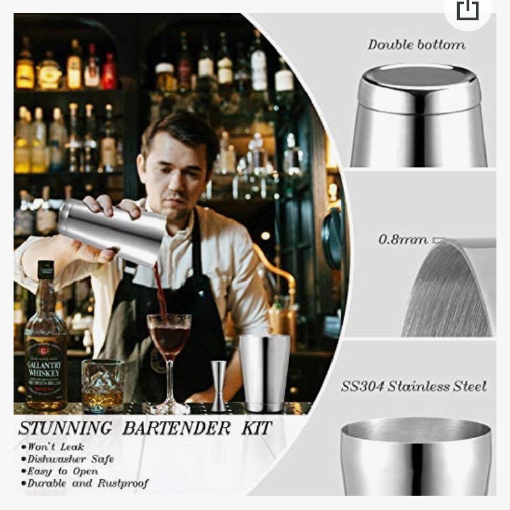 NWT Cocktail Shaker/Strainer